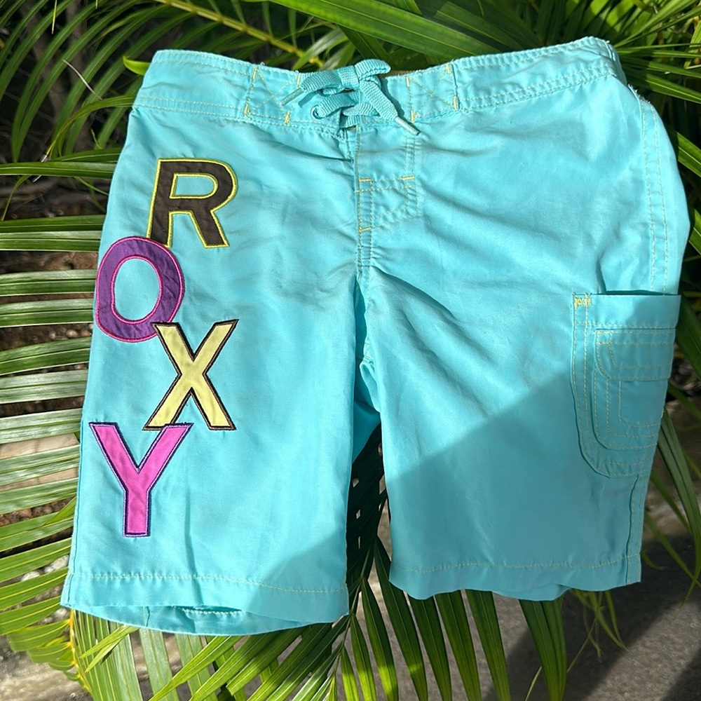 New Roxy Teenie Wahine girls size 5 board shorts surf swim bathing suit summer